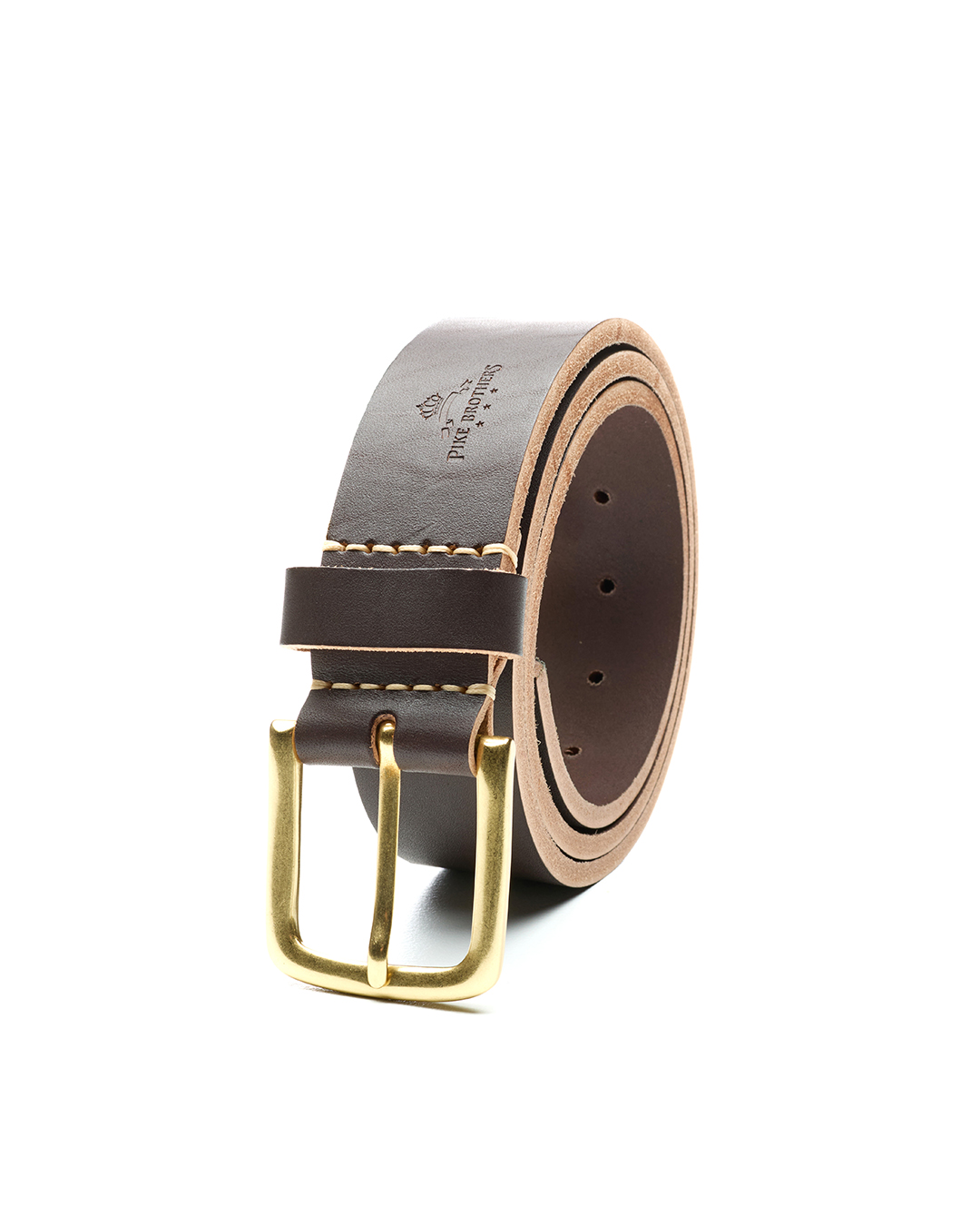 1963 Utility Belt Black – Classic Leather Belt with Brass Buckle - S